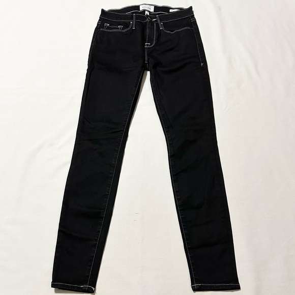 Frame Denim, Le Skinny de Jeanne Crop, Noir, Black Denim Jeans, NWOT - 25 - Picture 2 of 16